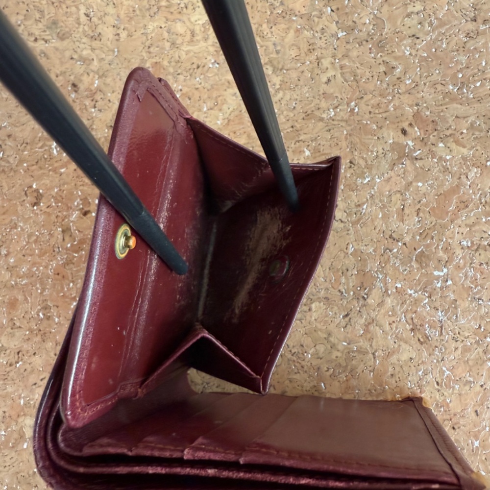 Cartier Burgundy Leather Bi-fold Wallet - Picture 12 of 14